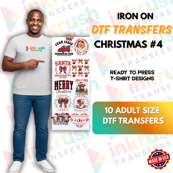 Christmas Bundle #4 – Country Plaid Noel (22″ Gang Sheet, 10 Transfers)