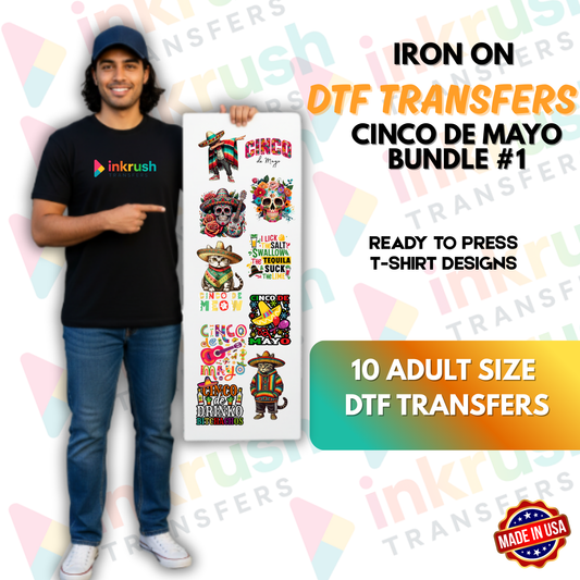 Cinco de Mayo Bundle #1 – Fiesta Essentials (22″ Gang Sheet, 10 Transfers)
