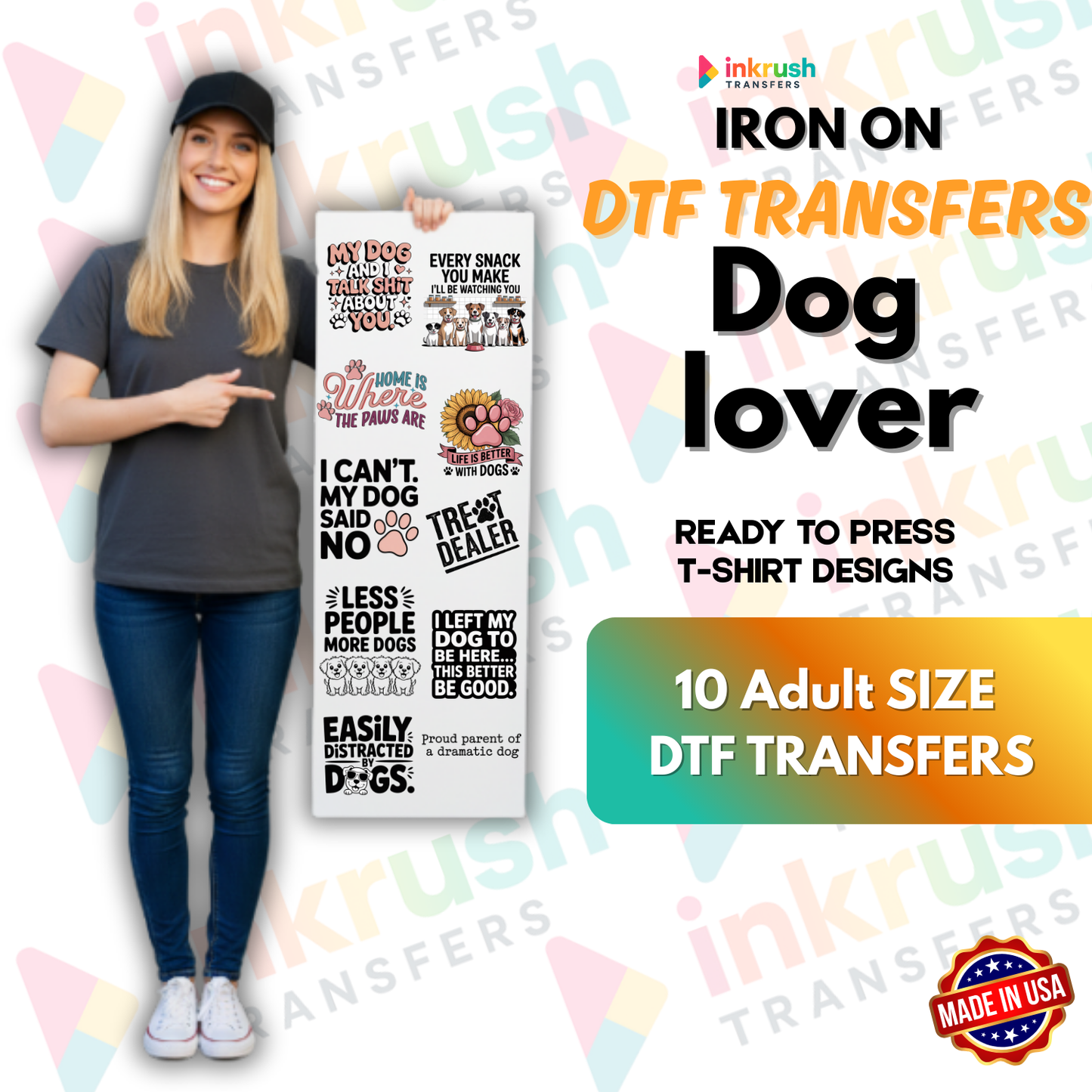 Pet Lover DTF Gang Sheet – 22″