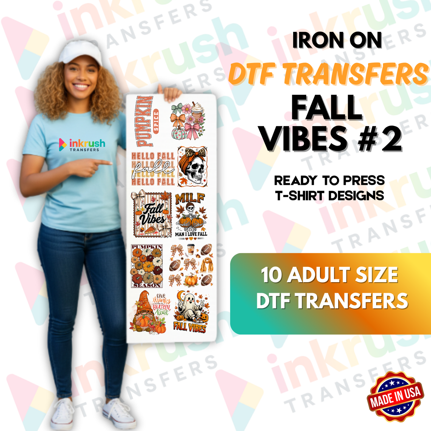 Thanksgiving Bundle #2 – Friendsgiving & Kitchen Crew (22″ Gang Sheet, 10 Transfers)