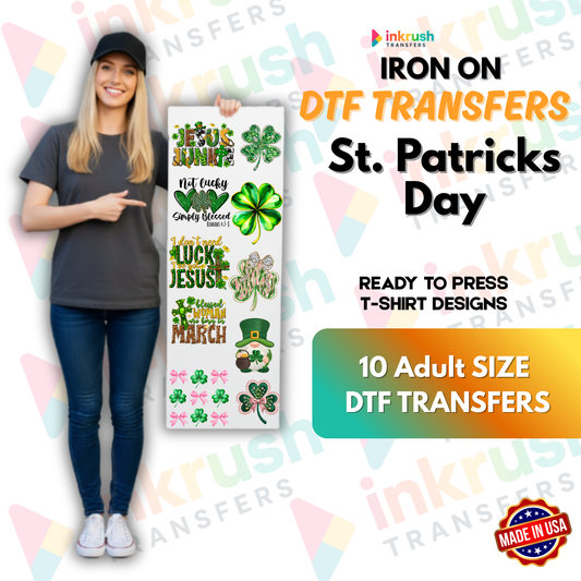 Lucky Vibes Pack – 22″ Premade St. Patrick’s Day Gang Sheet