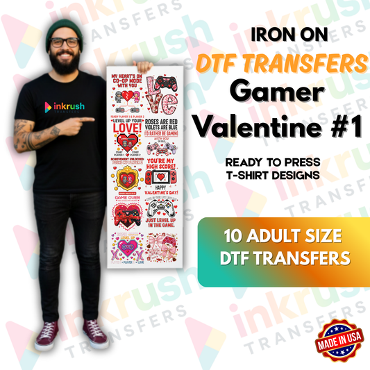 Valentine Gamer DTF Gang Sheet – 22″ Premade