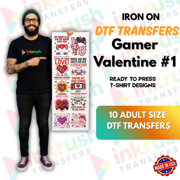 Valentine Gamer DTF Gang Sheet – 22″ Premade