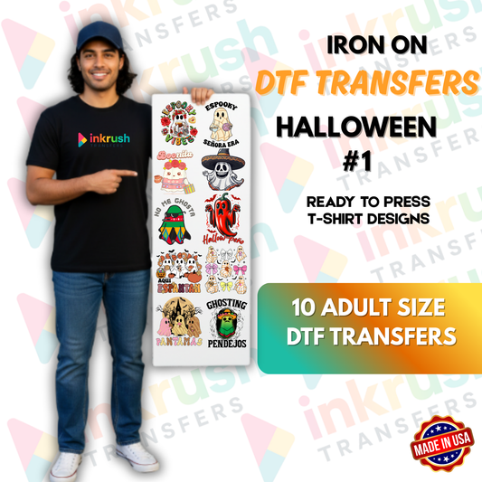 Halloween Bundle #1 – Spanglish Cuties (10 Adult-Size Transfers)