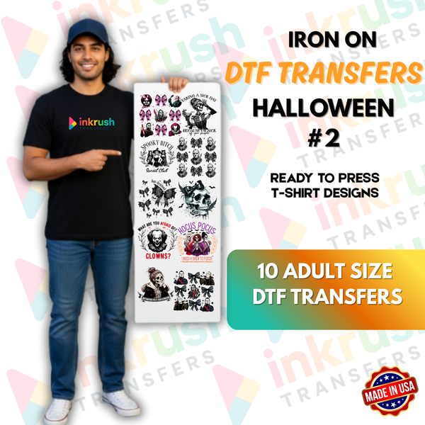 Halloween Bundle #2 – Monochrome Horror Pack (10 Adult-Size Transfers)