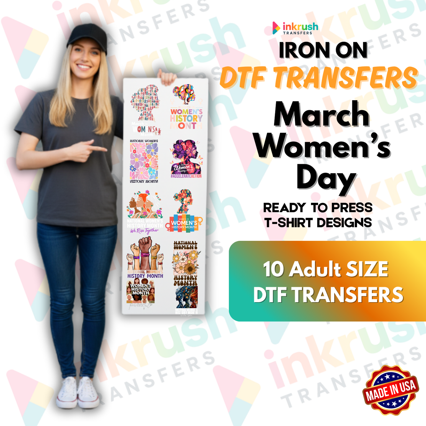 She Inspires Collection – 22″ Premade Gang Sheet