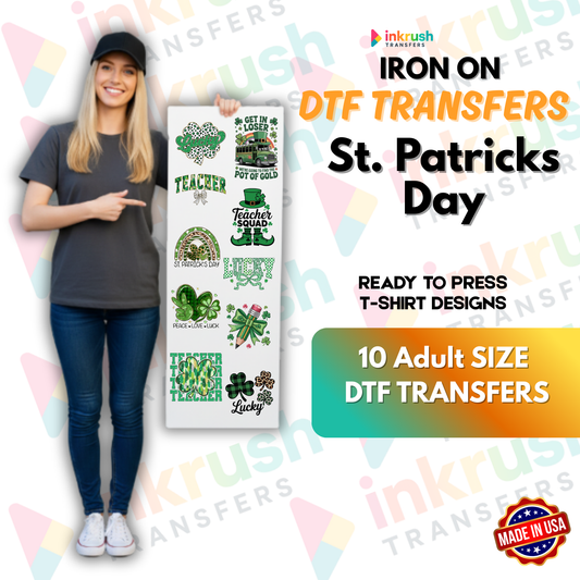 Green & Gold Celebration Pack – 22″ Premade Gang Sheet