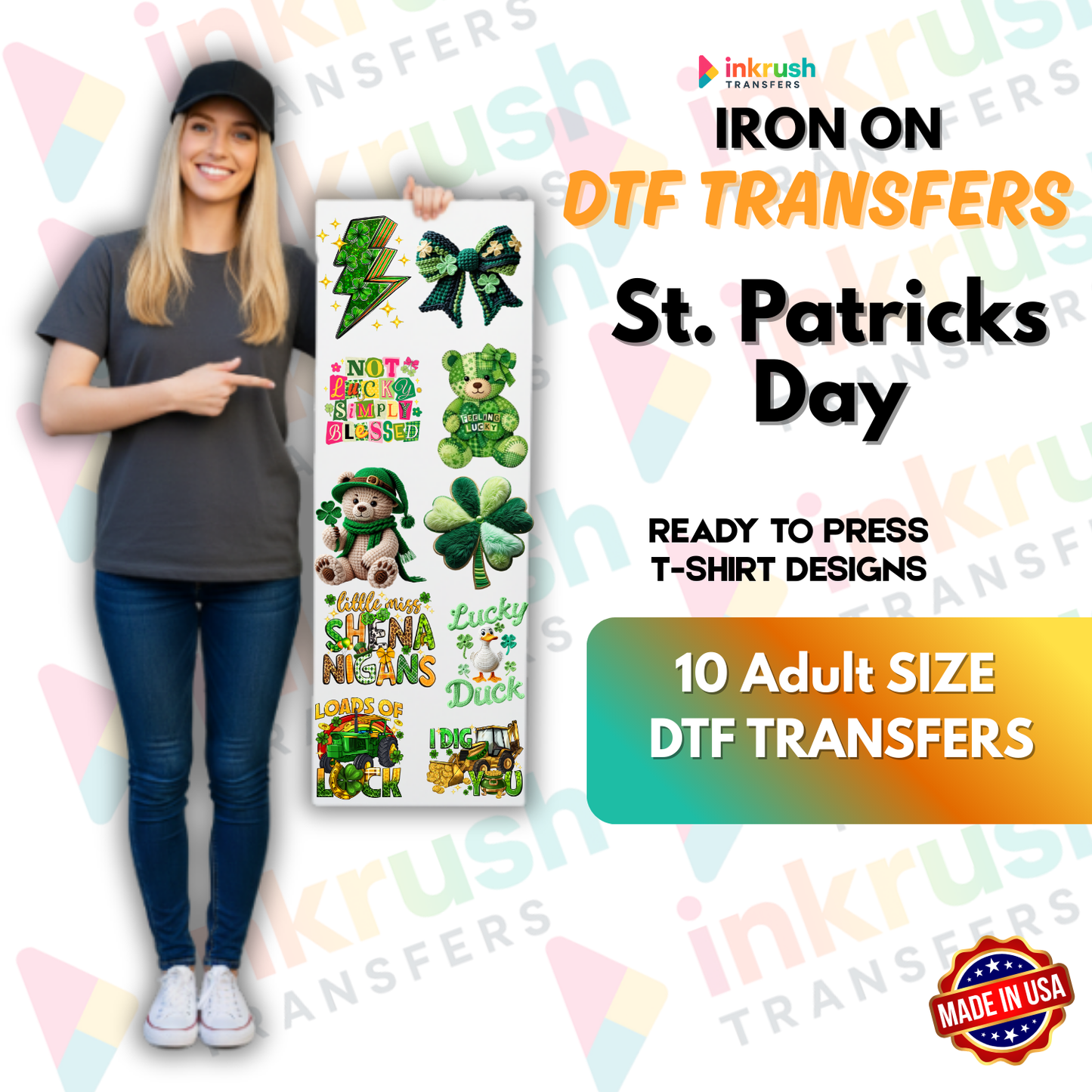 Clover Crew Collection – 22″ Premade Gang Sheet