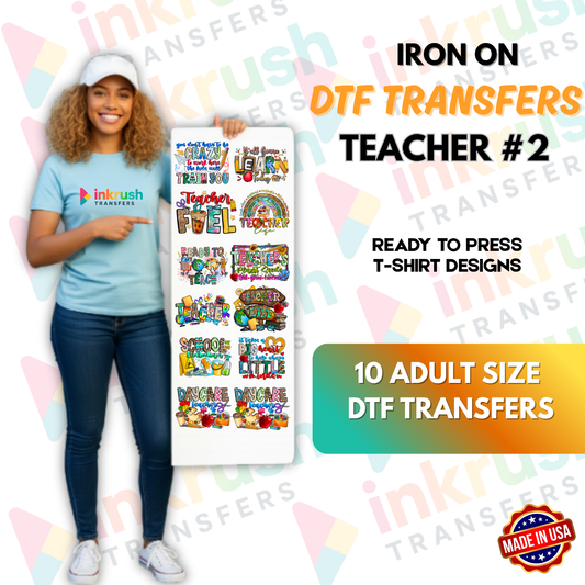 Teacher Bundle #2 – Classroom Essentials (22″ Gang Sheet, 10 Transfers)