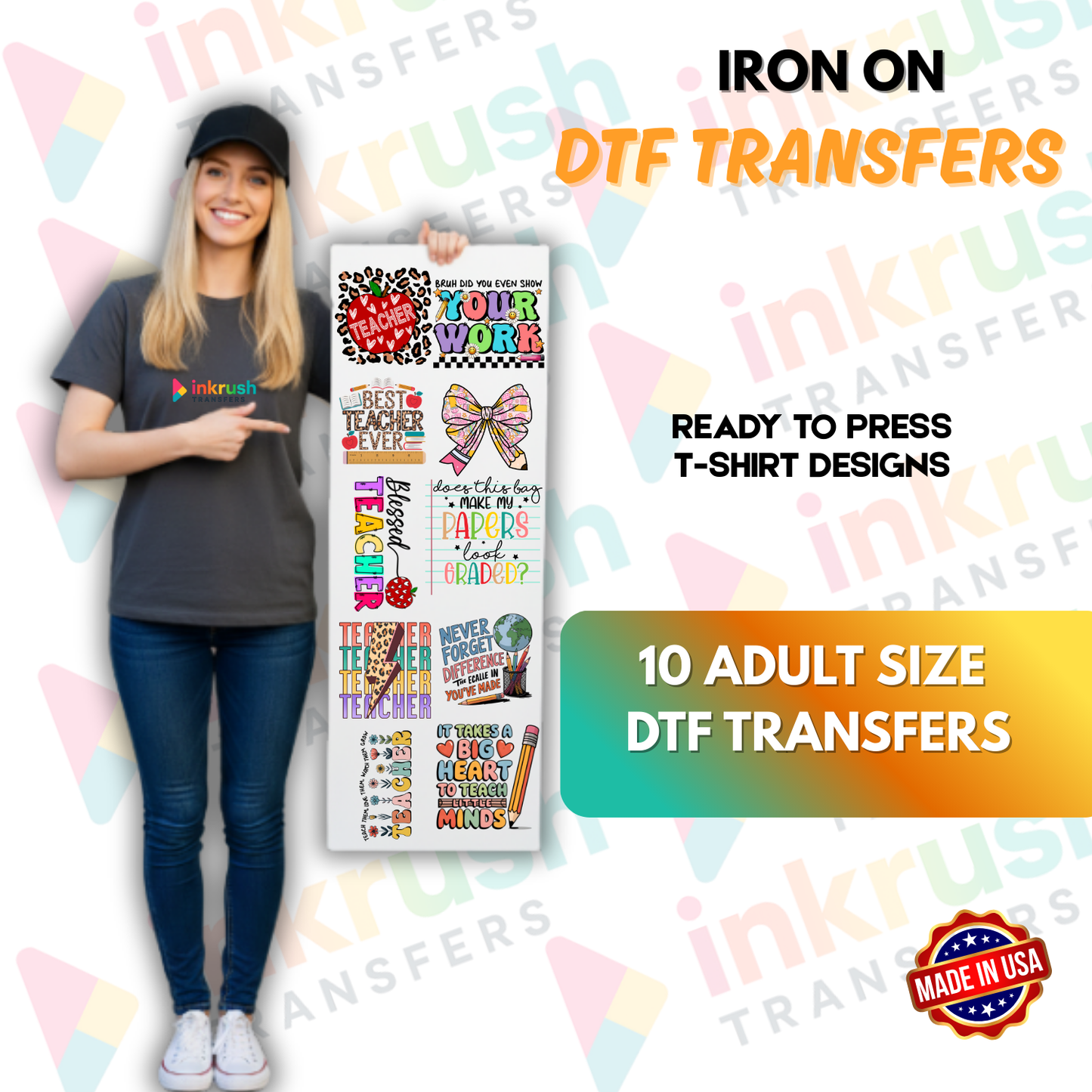 Teacher Bundle #6 – Special Education & Inclusion (22″ Gang Sheet, 10 Transfers)