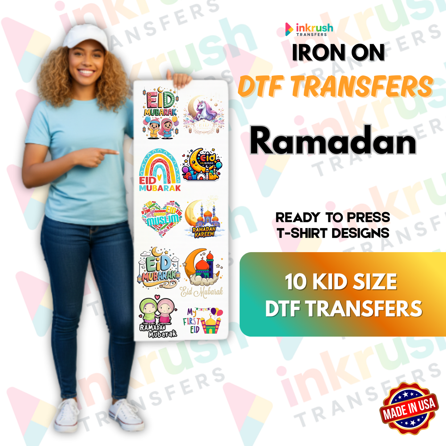 Ramadan Blessings Pack – 22″ Premade DTF Gang Sheet (10 Adult Designs)
