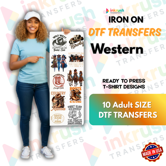 Neon Western Nights Pack – 22″ Premade Gang Sheet