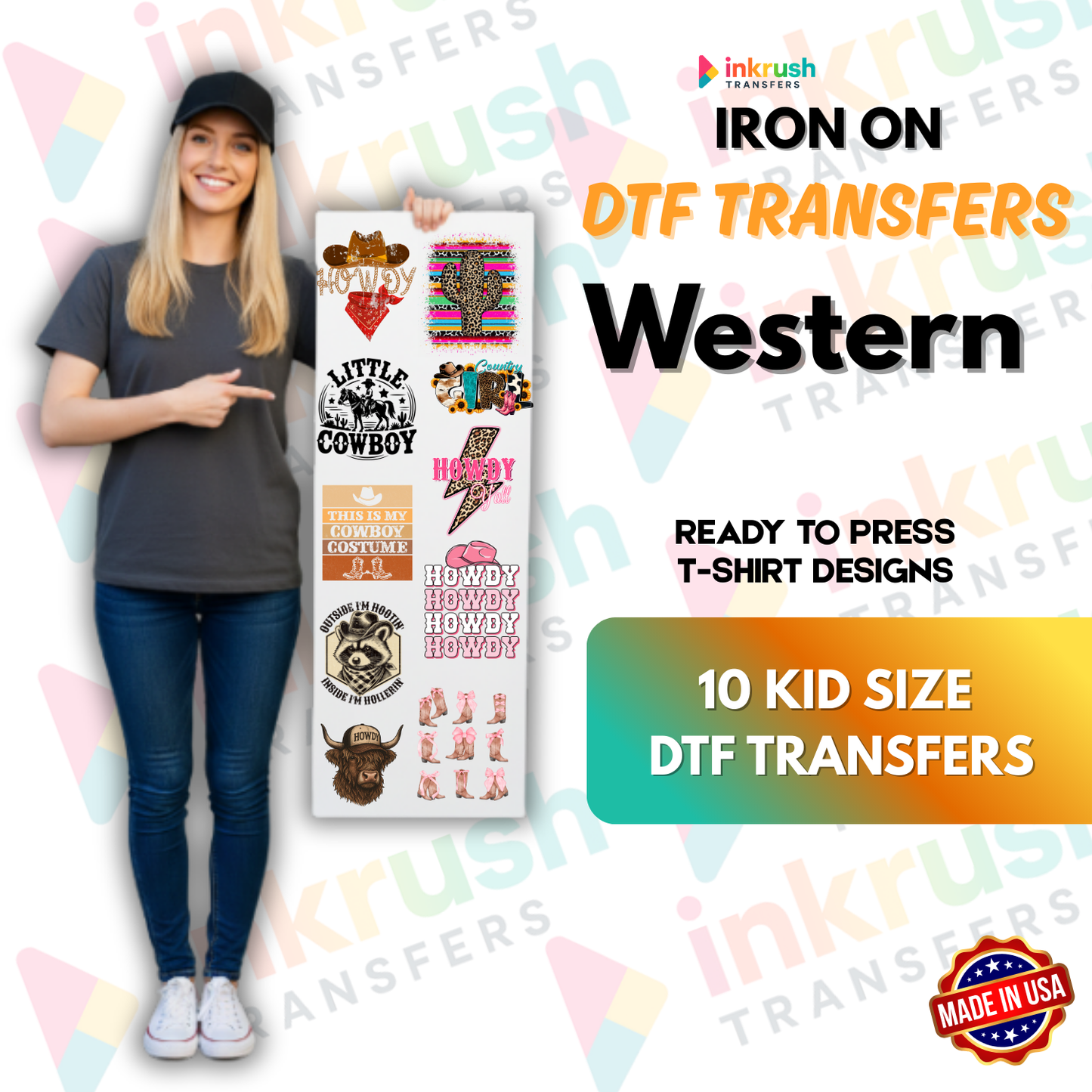 Wild West Essentials Pack – 22″ Premade Gang Sheet