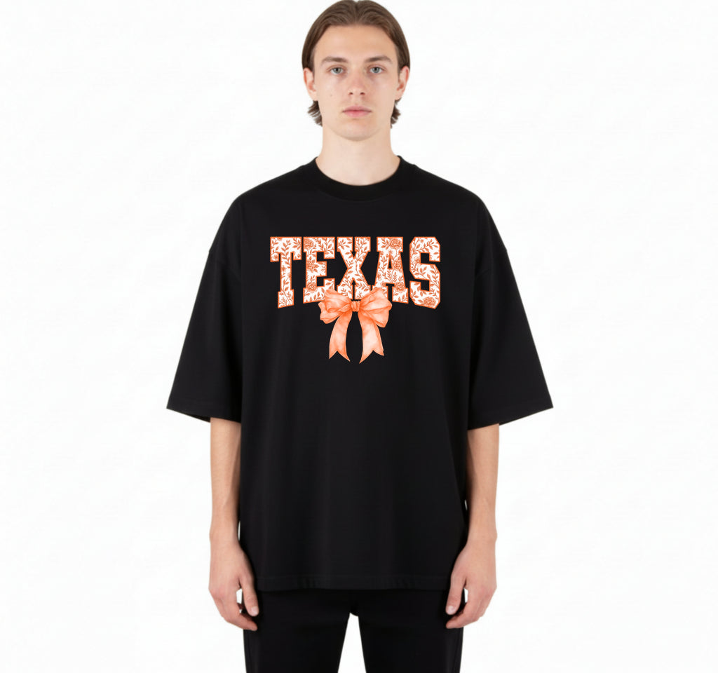 Cow Print Texas State Outline – Western DTF Transfer