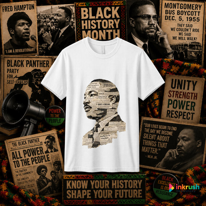 African Patterned Power Fist DTF Transfer – Black History Month – by Ink Rush – Premade Transfers – Black History Month, D...