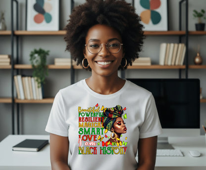 African American Woman Botanical Hair – Black History DTF Transfer