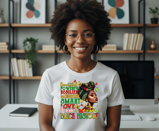 African American Woman Botanical Hair – Black History DTF Transfer