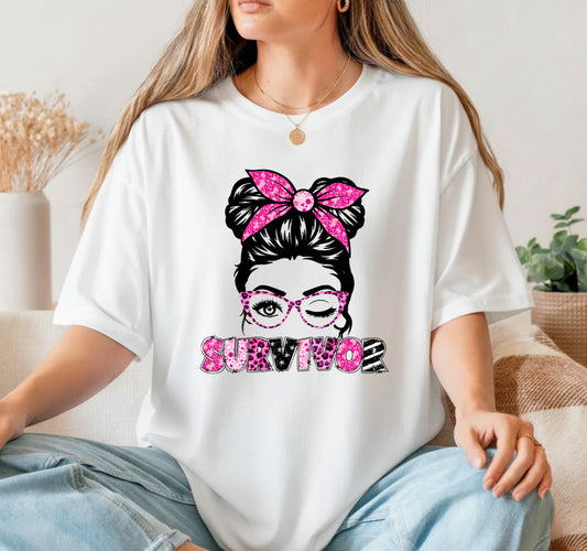 "FIGHT FOR A CURE" Breast Cancer Awareness DTF Transfer