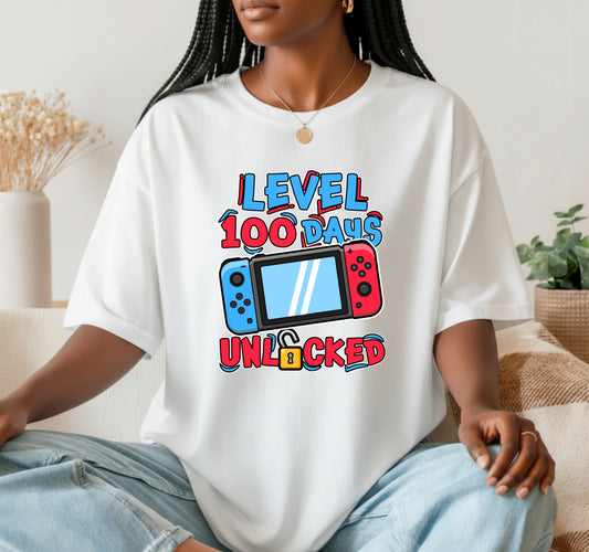 Level 100 Days Of School Unlocked – Gamer DTF Transfer