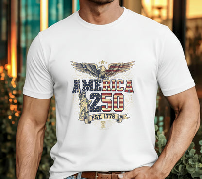 AMERICA 250 Celebrate & Educate – Patriotic DTF Transfer