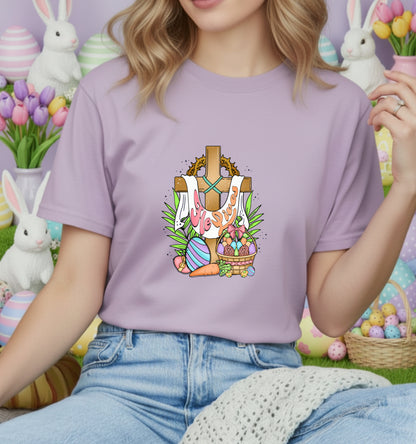 He is Risen Easter Cross – Religious DTF Transfer