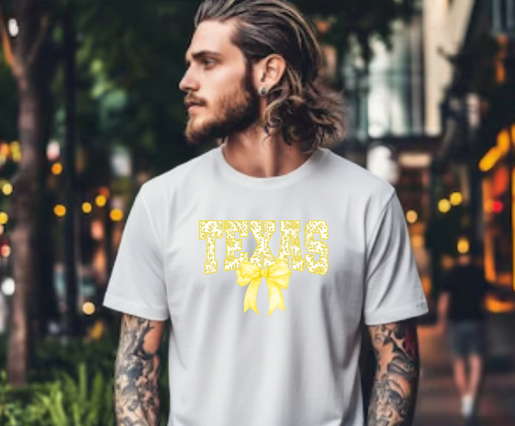 TEXAS Distressed Collegiate – Texas DTF Transfer