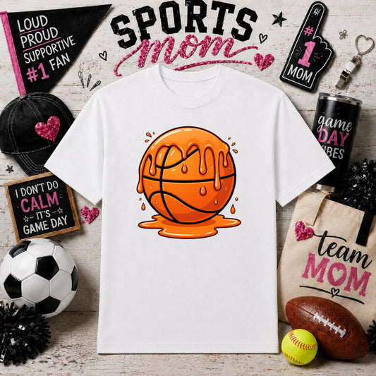 Basketball Drip – Sports Gameday DTF Transfer – by Ink Rush – Premade Transfers – Sports Mom, Gameday