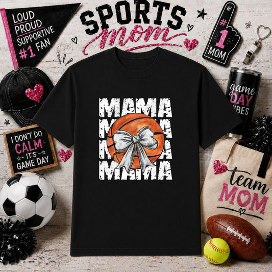 Basketball Mama – Sports Mom DTF Transfer – by Ink Rush – Premade Transfers – Sports Mom, Gameday