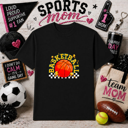 Basketball Mom – Sports Gameday DTF Transfer – by Ink Rush – Premade Transfers – Sports Mom, Gameday