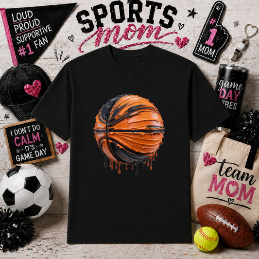 BASKETBALL MOM – Sports Mom DTF Transfer – by Ink Rush – Premade Transfers – Sports Mom, Apparel Decor