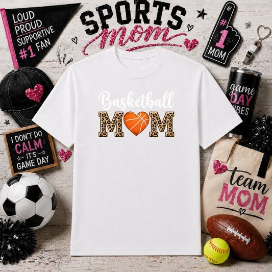Basketball mom – Sports Mom DTF Transfer – by Ink Rush – Premade Transfers – Sports Mom, Gameday