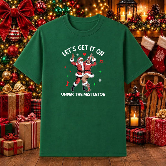Black Santa Claus Christmas – Ready to Press DTF Transfer – by Ink Rush – Premade Transfers – Christmas, Apparel DTF