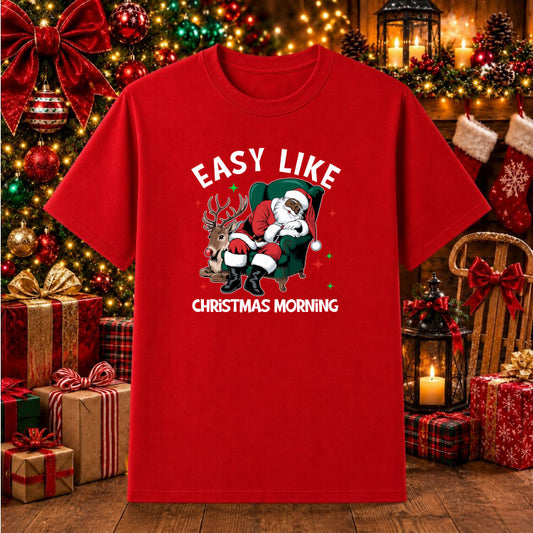 Black Santa Claus Merry Christmas – Christmas DTF Transfer – by Ink Rush – Premade Transfers – Christmas, Apparel Decor