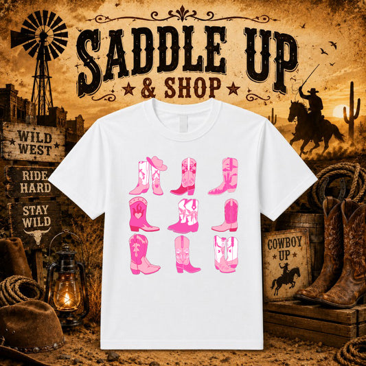 Boho Floral Cow Skull – Western DTF Transfer – by Ink Rush – Premade Transfers – Western, Apparel