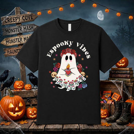 BOO Cute Ghost – Halloween DTF Transfer – by Ink Rush – Premade Transfers – DTF Transfer, Premade DTF