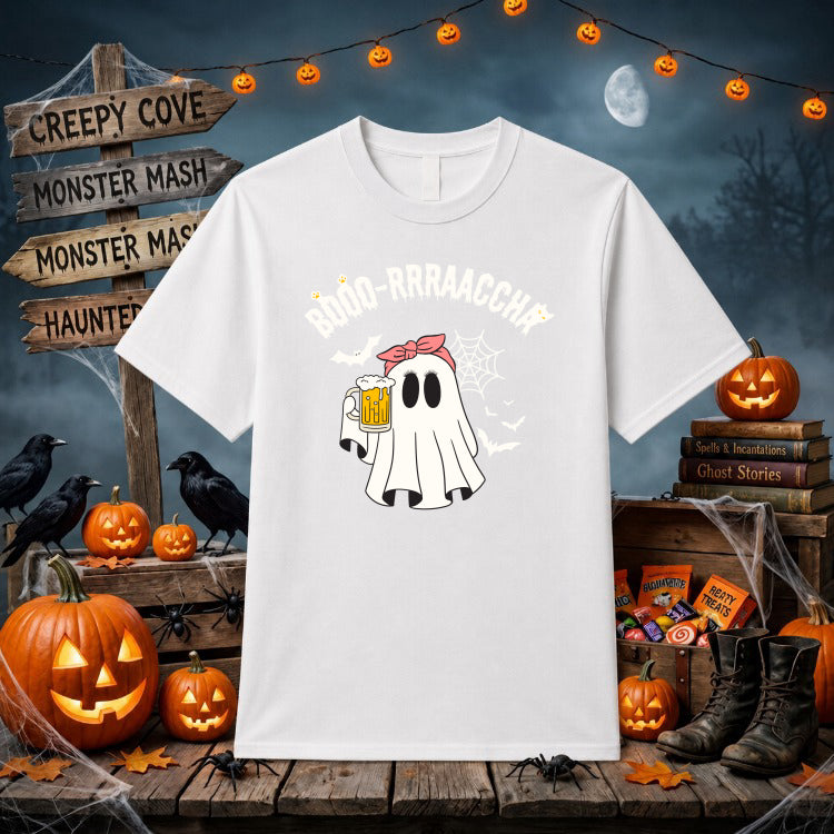 Boo! Friendly Ghost – Halloween DTF Transfer – by Ink Rush – Premade Transfers – Halloween, Apparel Decor