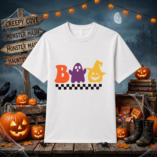 Boo. Ghost Speech Bubble – Halloween DTF Transfer – by Ink Rush – Premade Transfers – DTF Transfers, Apparel Decor