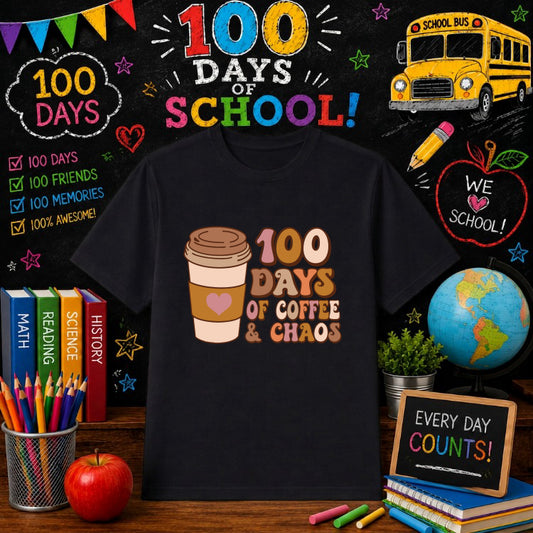 Brighter, Sparkled, Level Unlocked 100 Days of School – DTF Transfer – by Ink Rush – Premade Transfers – 100 Days Of Schoo...