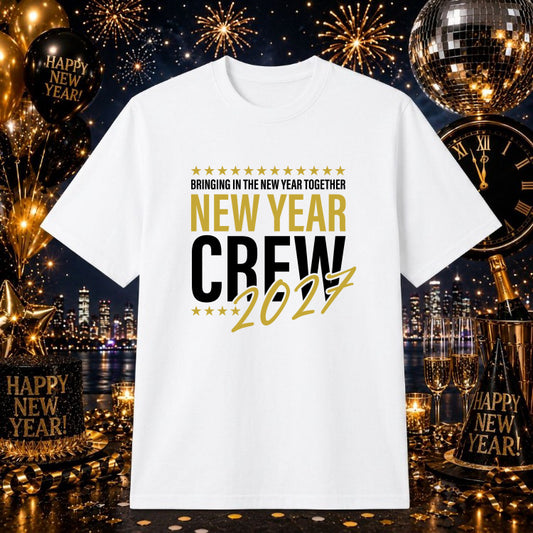 BRINGING IN THE NEW YEAR TOGETHER NEW YEAR CREW 2027 – New Year DTF Transfer – by Ink Rush – Premade Transfers – New Year,...