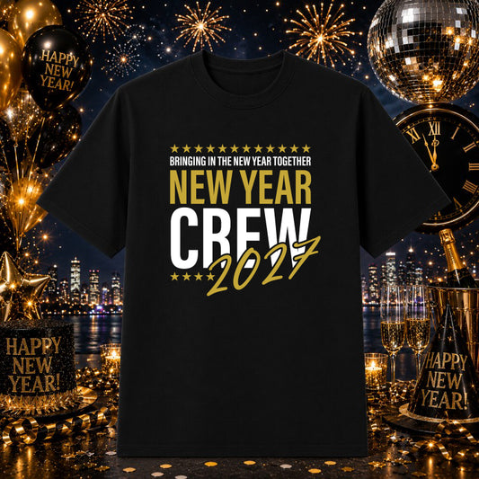 Bringing In The New Year Together New Year Crew 2027 – New Year DTF Transfer – by Ink Rush – Premade Transfers – New Year,...