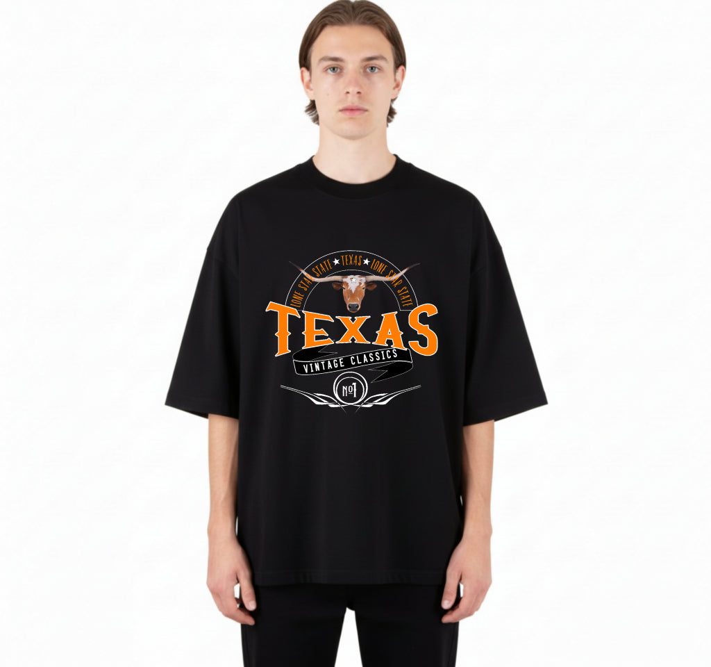 TEXAS Lone Star Longhorn Skull – Western DTF Transfer