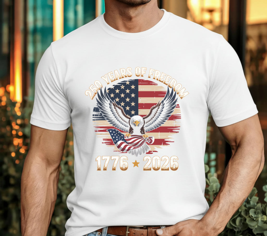 USA 250 Years Anniversary – Patriotic DTF Transfer