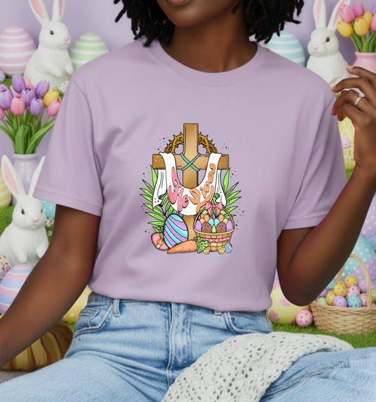 Happy Easter Bunny with Glasses – DTF Transfer