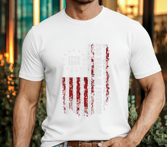 Distressed American Flag Skull – Patriotic DTF Transfer