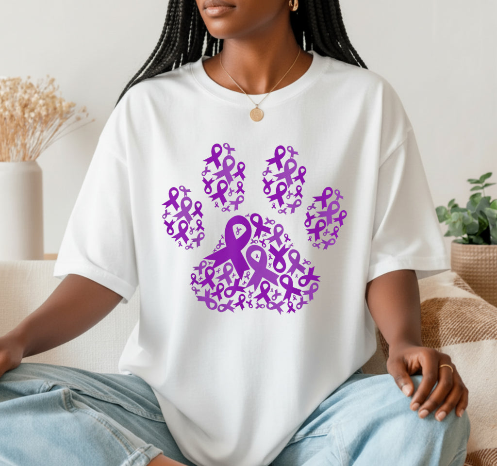 Purple Ribbon Lupus Awareness Warrior – DTF Transfer