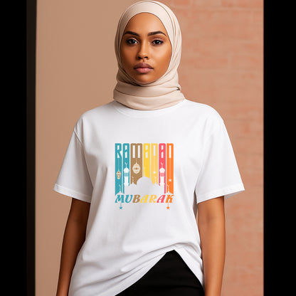 Ramadan Mubarak Mosque & Calligraphy – Islamic DTF Transfer