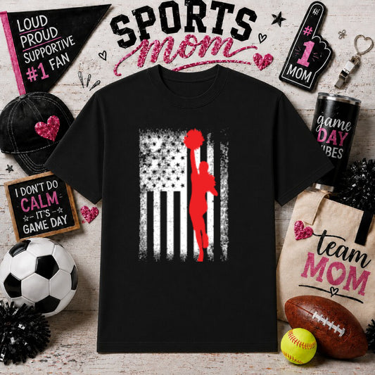 CHEER MOM – Cheerleading Sports Mom DTF Transfer – by Ink Rush – Premade Transfers – Sports Mom, Gameday