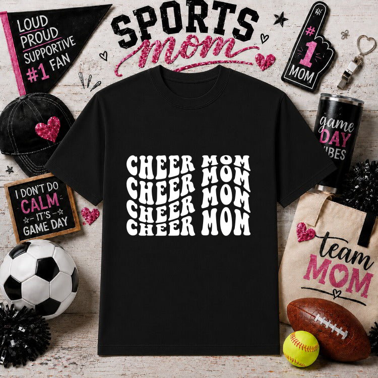 CHEER MOM – Sports Mom DTF Transfer – by Ink Rush – Premade Transfers – Sports Mom, DTF Transfers