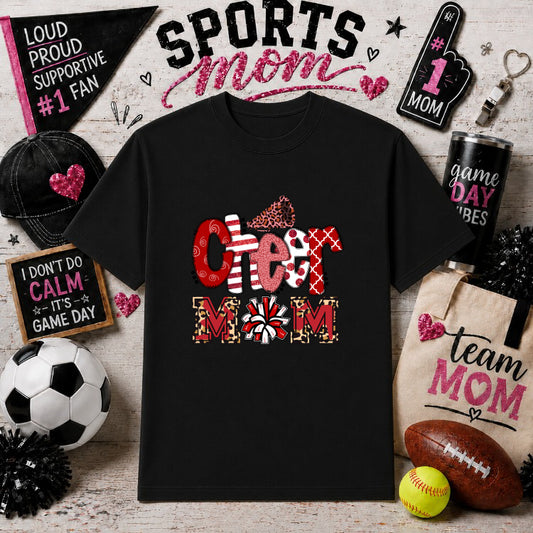 CHEER MOM – Sports Mom DTF Transfer – by Ink Rush – Premade Transfers – Sports Mom, DTF Transfer