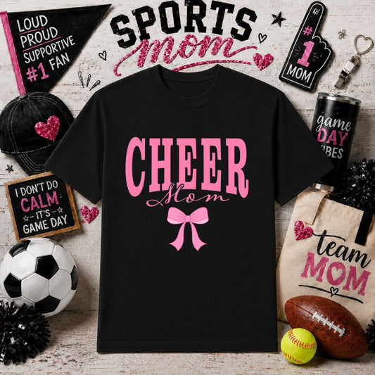 CHEER Mom – Sports Mom Gameday DTF Transfer – by Ink Rush – Premade Transfers – Sports Mom, DTF Transfer